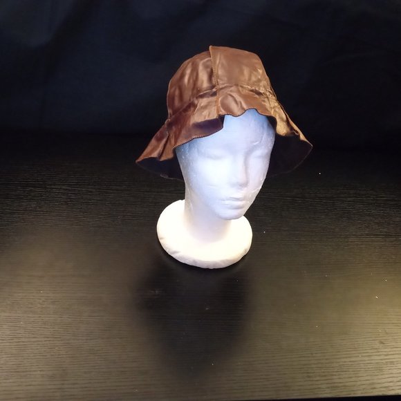 Vintage 60\'s REVERSIBLE Leather / Suede Handmade Bucket Hat main image 8